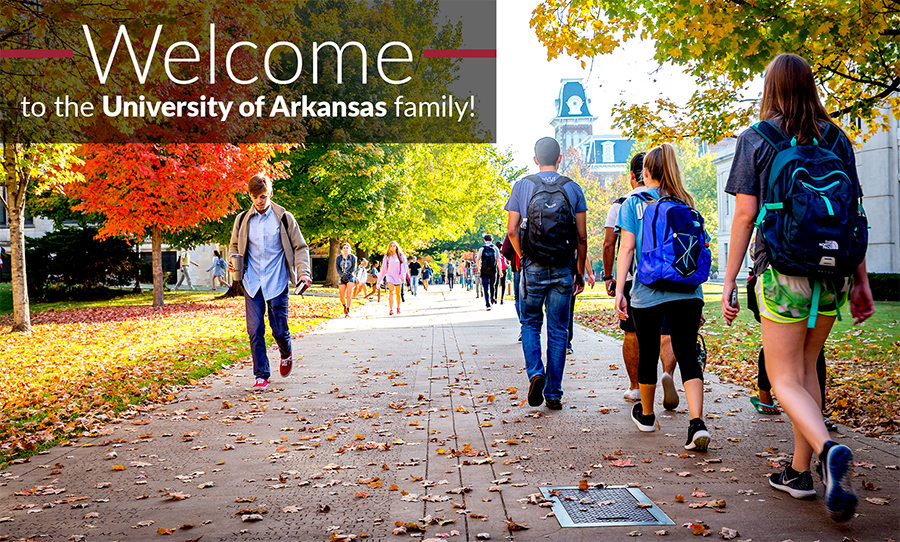 Welcome to the University of Arkansas family!