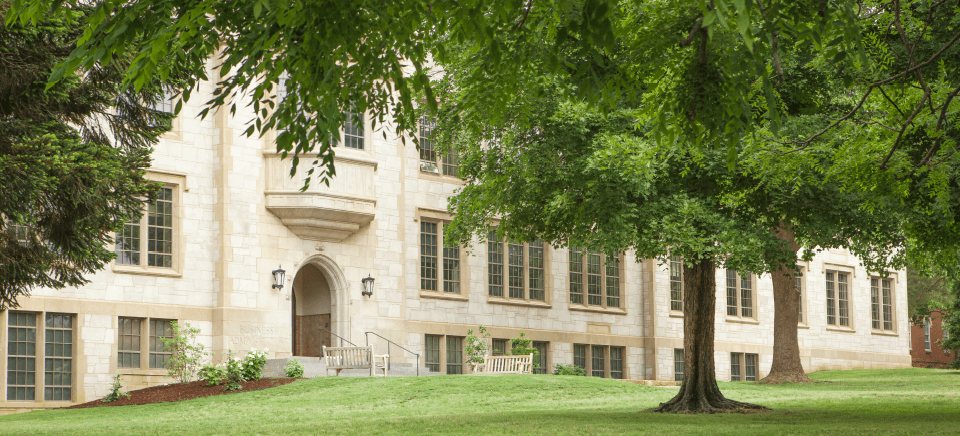Exterior of the G. David Gearhart Hall (GEAR) building.